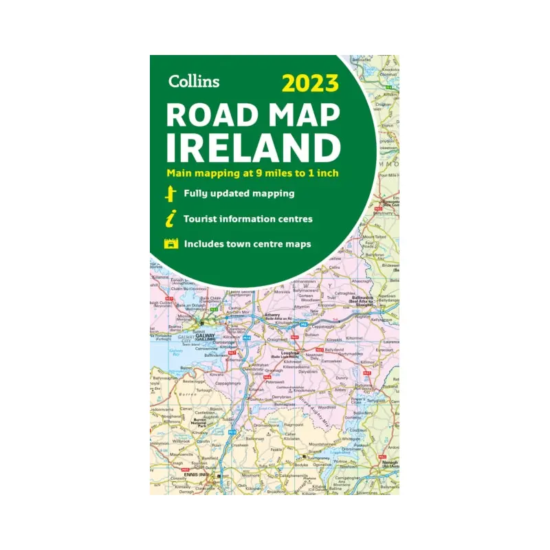 2023 Collins Road Map of Ireland : Folded Road Map