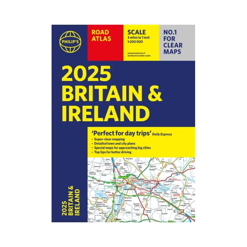 2025 Philip's Road Atlas Britain and Ireland : (A4 Paperback)