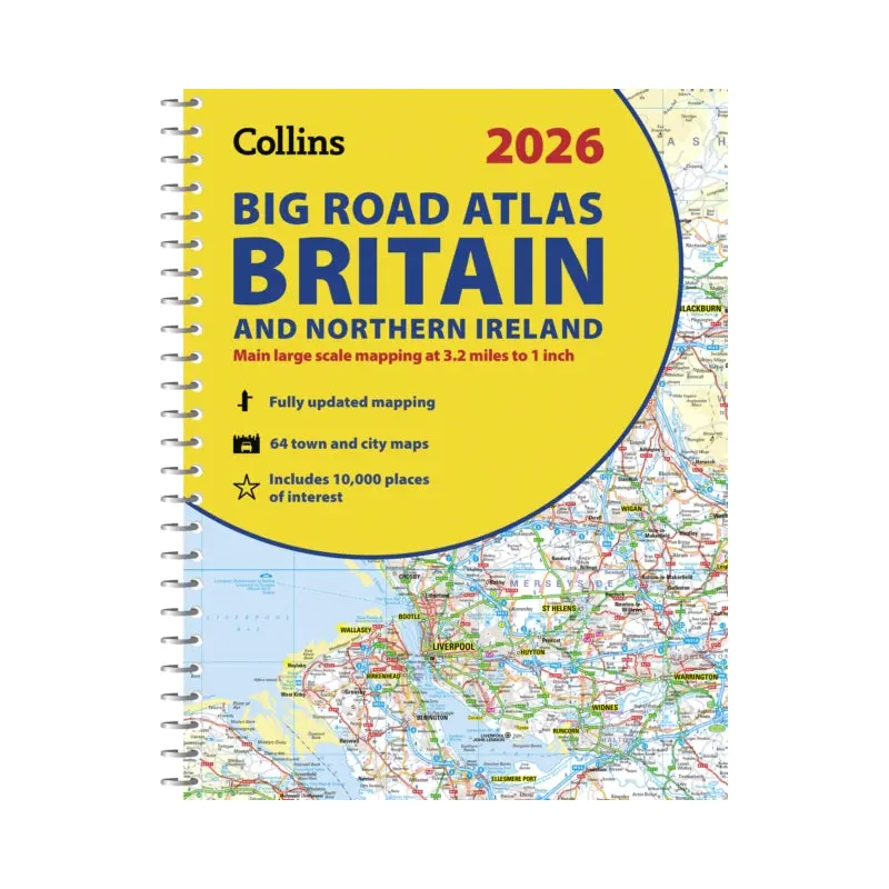 2026 Collins Big Road Atlas Britain and Northern Ireland : A3 Spiral